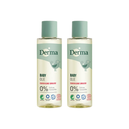 丹麥Derma寶寶有機按摩浴油150ml兩支裝優惠組 無香低敏